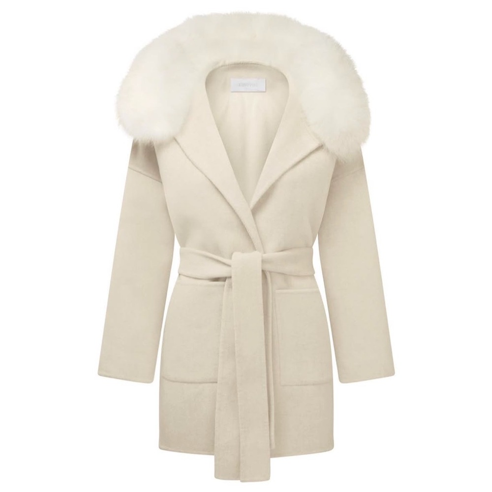 L.Cuppini Cashmere Coat in Cream